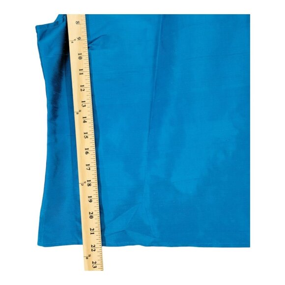 Silk Tank Top Shell Small 100% Silk Teal Blue - Picture 6 of 7